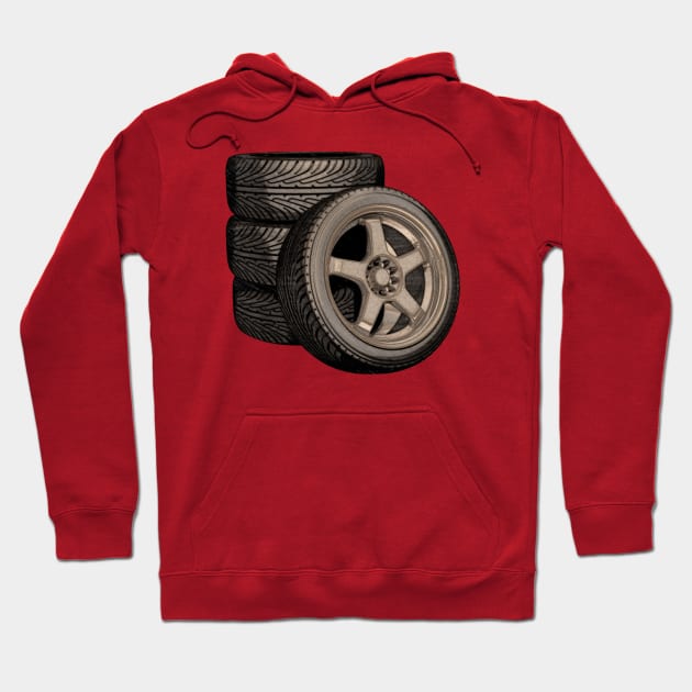 JDM WHEEL Hoodie by iConicMachines